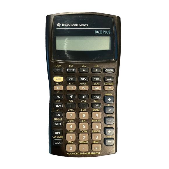 VTG Texas Instruments BA II PLUS Financial Handheld Calculator Adding Machine - Picture 1 of 4